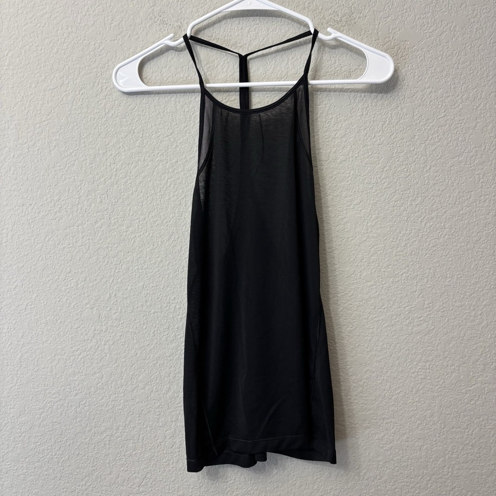 Lululemon Mix & Mesh Black Tank Top Women's Size 4 Athletic